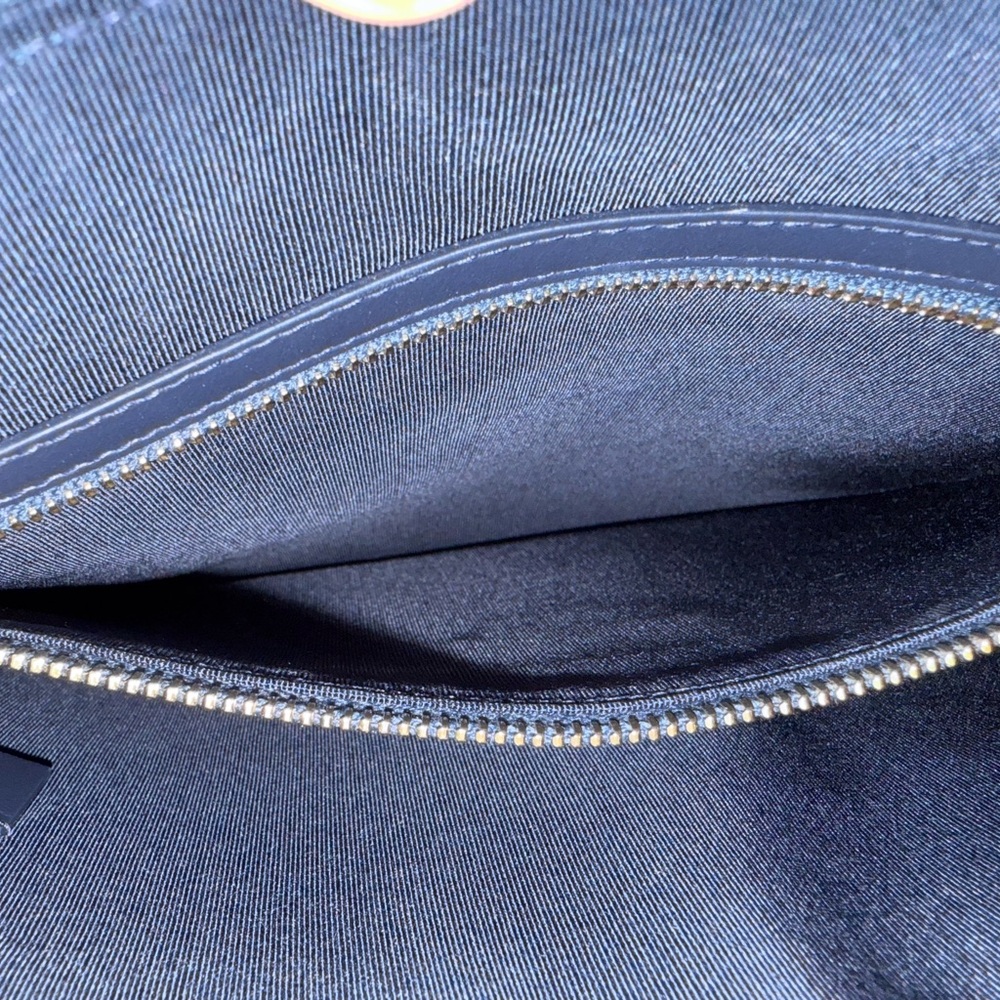 Chanel Navy Blue and Gold Pouch MM - Picture 10 of 13
